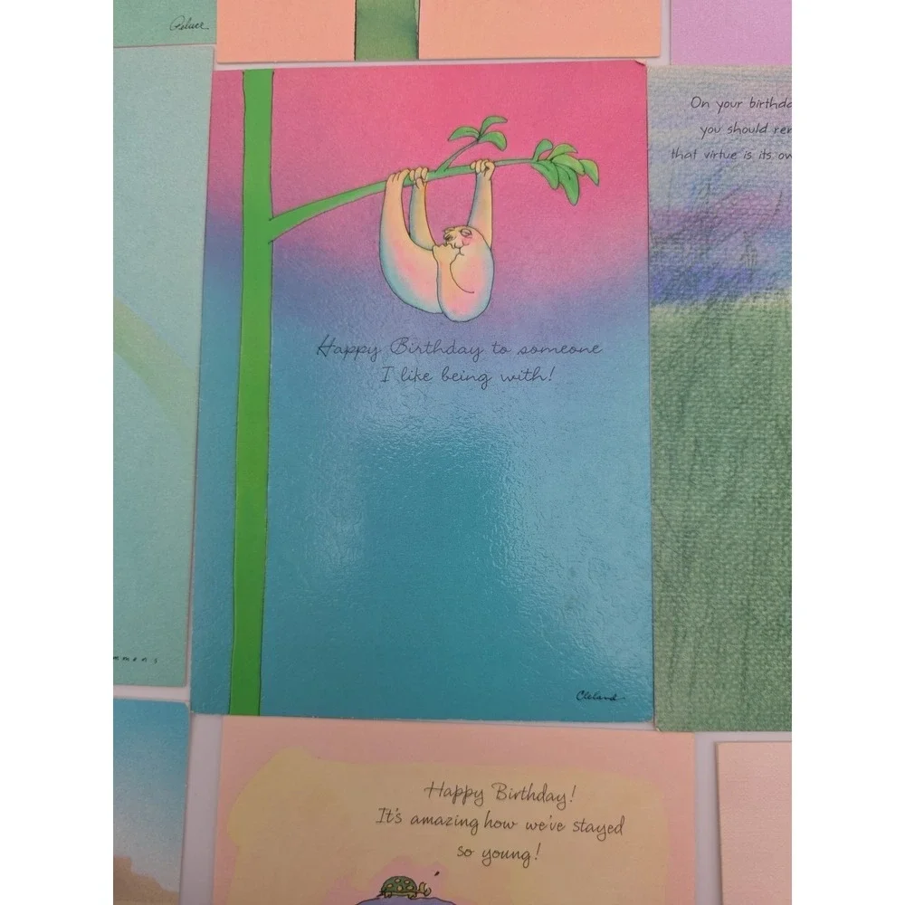 Vtg Hallmark Happy Birthday Funny Greeting Cards UNUSED Envelopes Lot of 16 80s